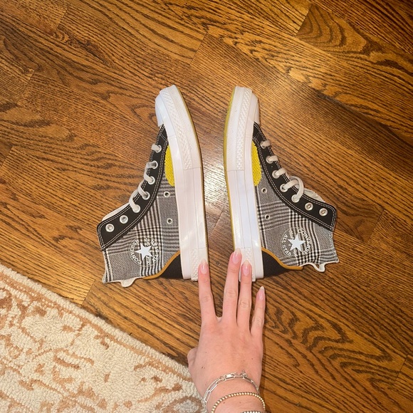 RARE Plaid Converse 70 hacked fashion high top sneakers - Picture 4 of 16
